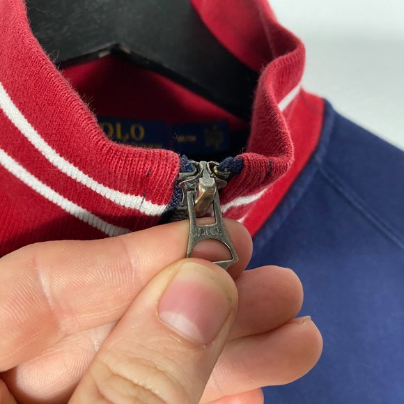 Polo Ralph Lauren 67' Felt Spellout full zip varsity jacket mens size medium - Picture 6 of 8